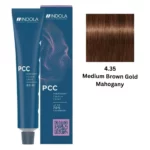INDOLA PCC PERMANENT COLOR 4.35 - MEDIUM BROWN GOLD MAHOGANY 60 ML