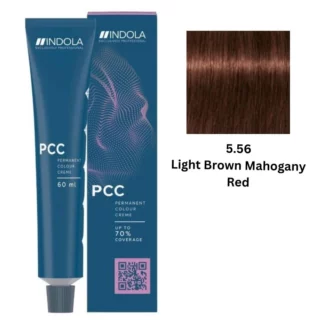 INDOLA PCC PERMANENT COLOR 5.56 - LIGHT BROWN MAHOGANY RED 60 ML