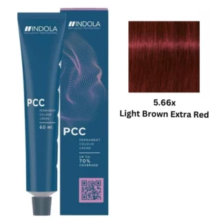 INDOLA PCC PERMANENT COLOR 5.66x - LIGHT BROWN EXTRA RED 60 ML
