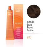 INEBRYA COLOR  6/73 - DARK BLONDE BROWN GOLDEN  100 ML