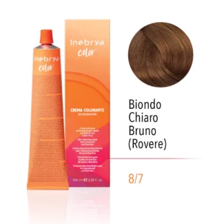 INEBRYA COLOR  8/7 - LIGHT BLONDE BROWN (OAK )  100 ML